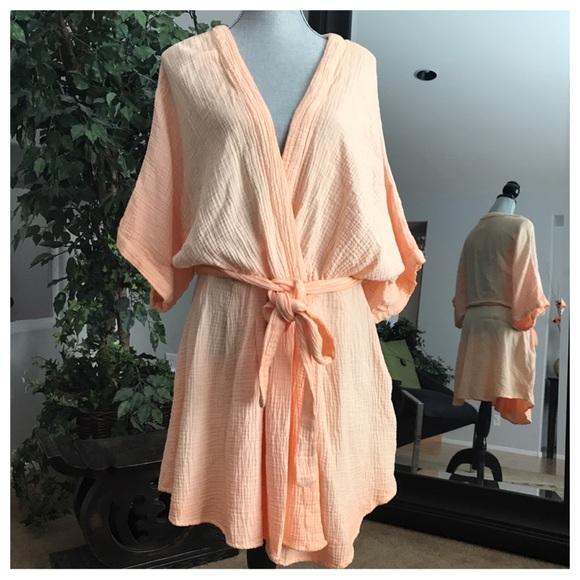 Free People Peach Mini Dress🆕 - Picture 5 of 5