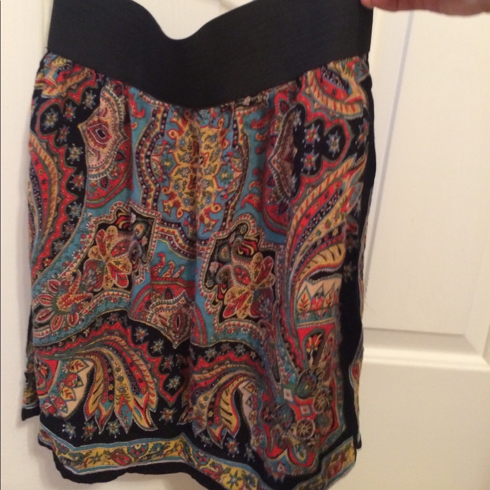 Paisley rayon skirt