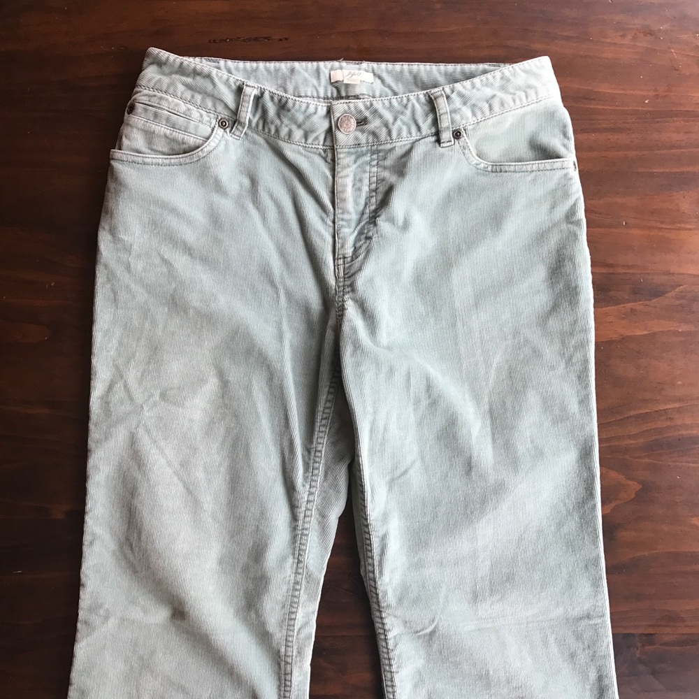 J Jill textured pants SZ 4 light green stretch