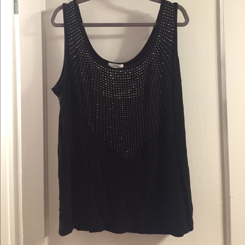 Calvin Klein 2x Black Cami with studded design