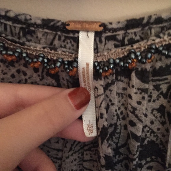 Free People Top Beaded Neckline - Picture 2 of 3