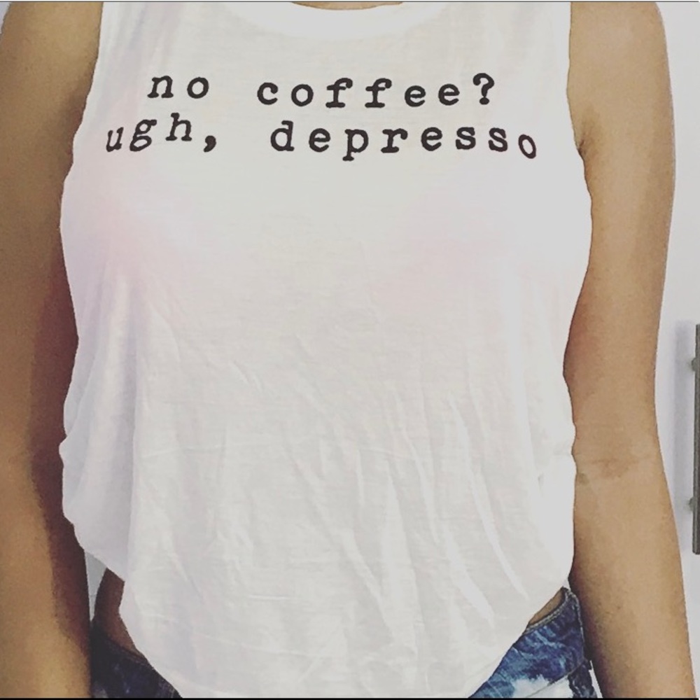 No Coffee Muscle Tank Tee - Picture 2 of 2