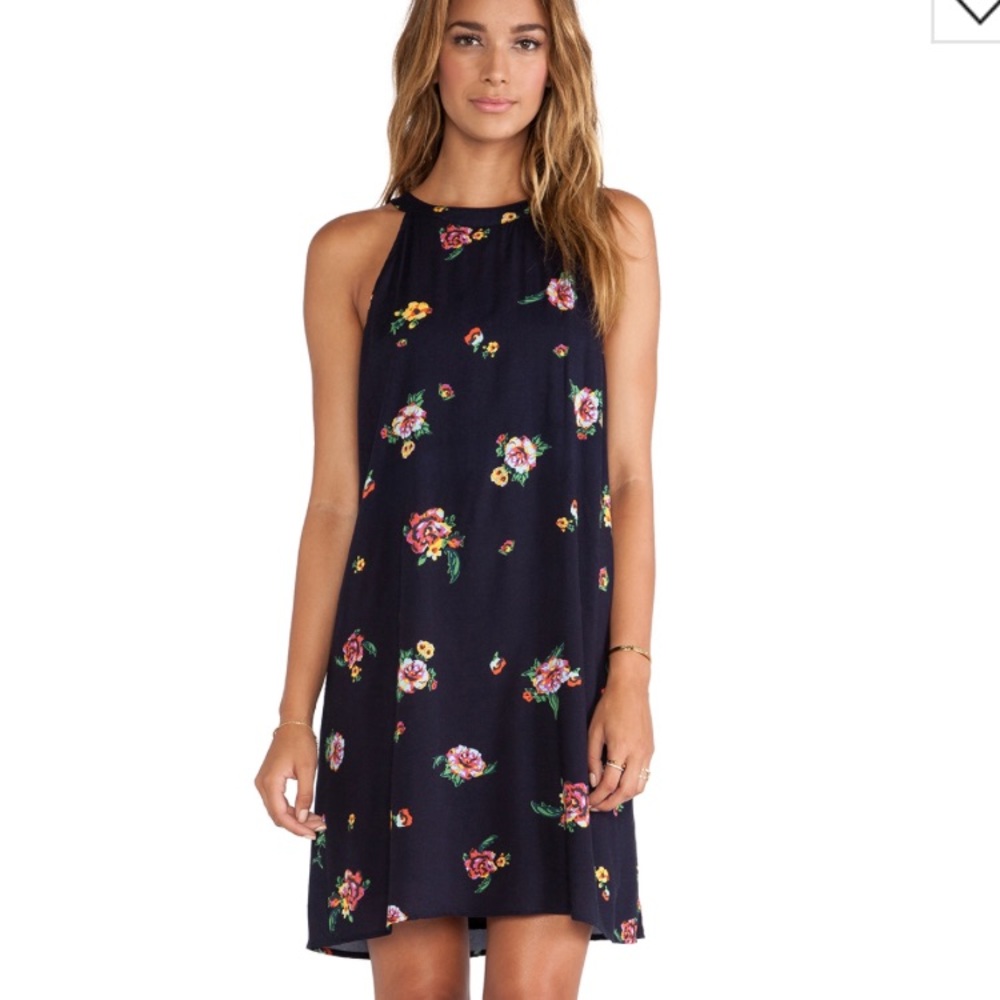 Splendid Ashbury Blooms Tank Dress in Navy/Black