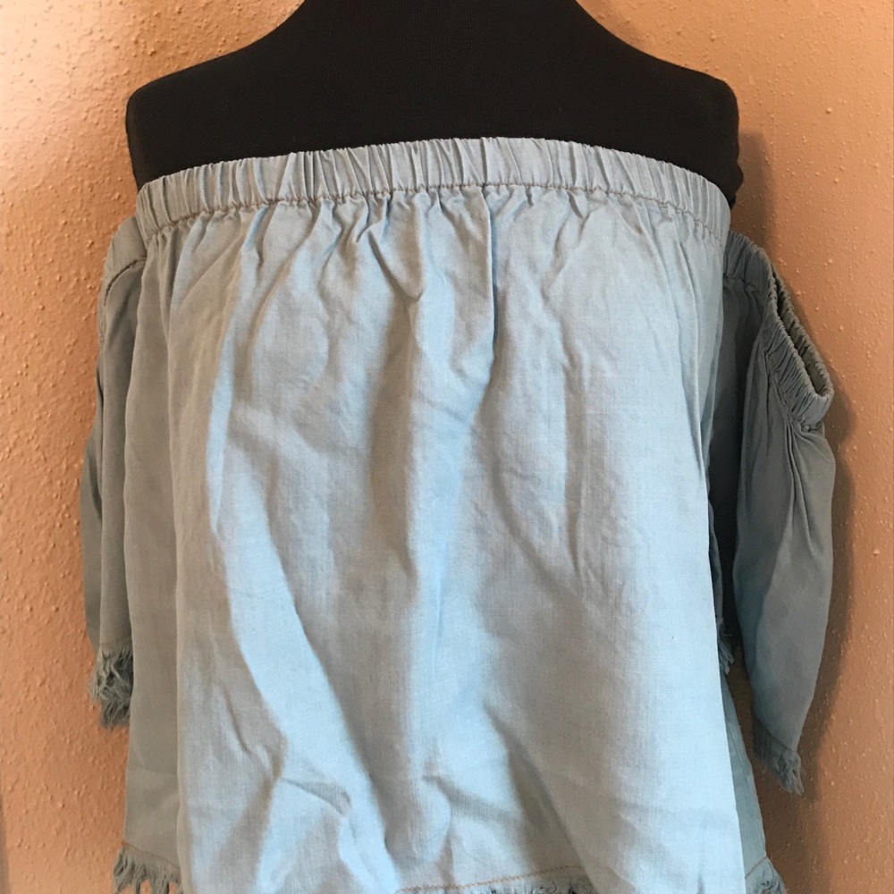 Fringe Off Shoulder Top - M - Picture 3 of 5