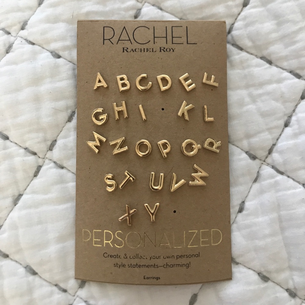 Rachel Roy letter earrings