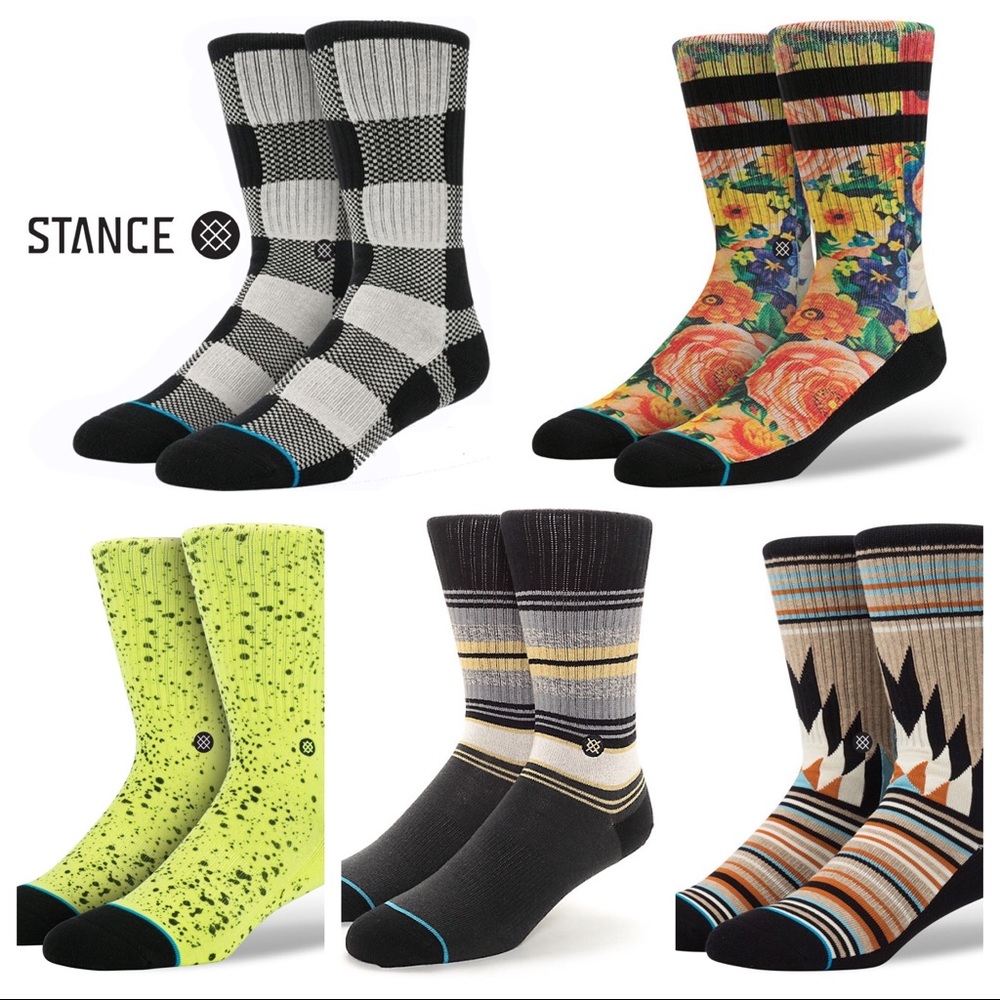 5 Pairs Mens Boys Stance Socks Medium 6-8.5 Hot!