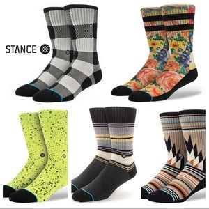 5 Pairs Mens Boys Stance Socks Medium 6-8.5 Hot!