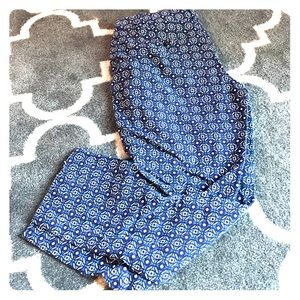 Blue/Green patterned pants