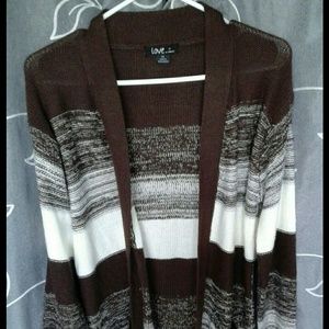 Brown/White Cardigan