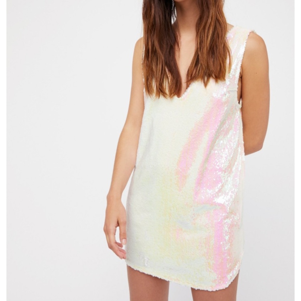 Free People Embellished Sequin Shift Dress