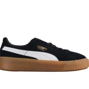 Puma platform sneakers black white size 7.5