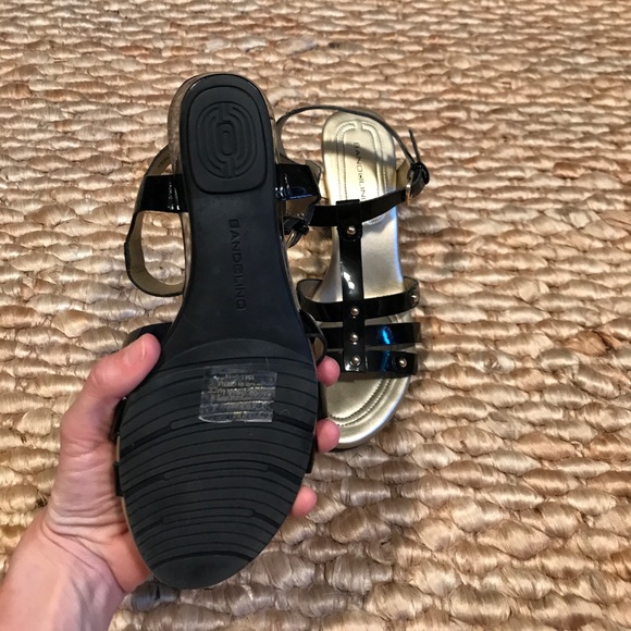 SOLD  Patent-Leather Gladiator Women's Sandals - Picture 3 of 3