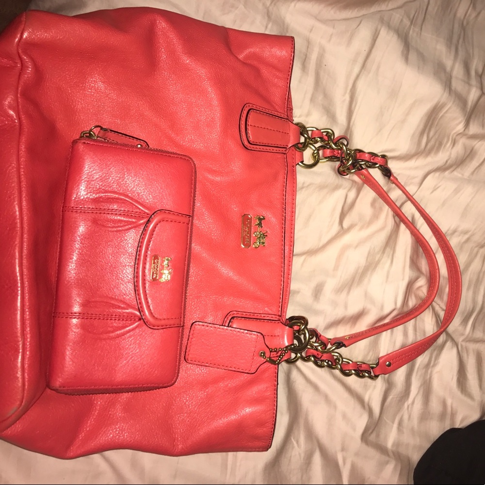 Slightly used coach BAG AND WALLET