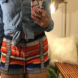 🖤 Parker Silk Tribal Embroidered Shorts