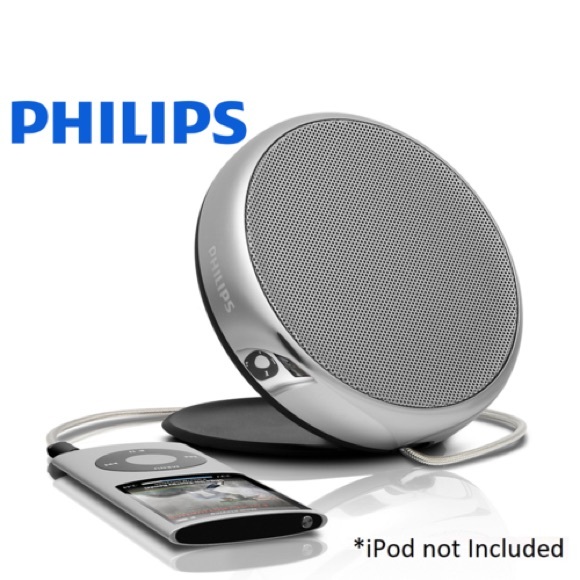 Philips MP3 Portable Round Speaker w/ Stand - Picture 1 of 5