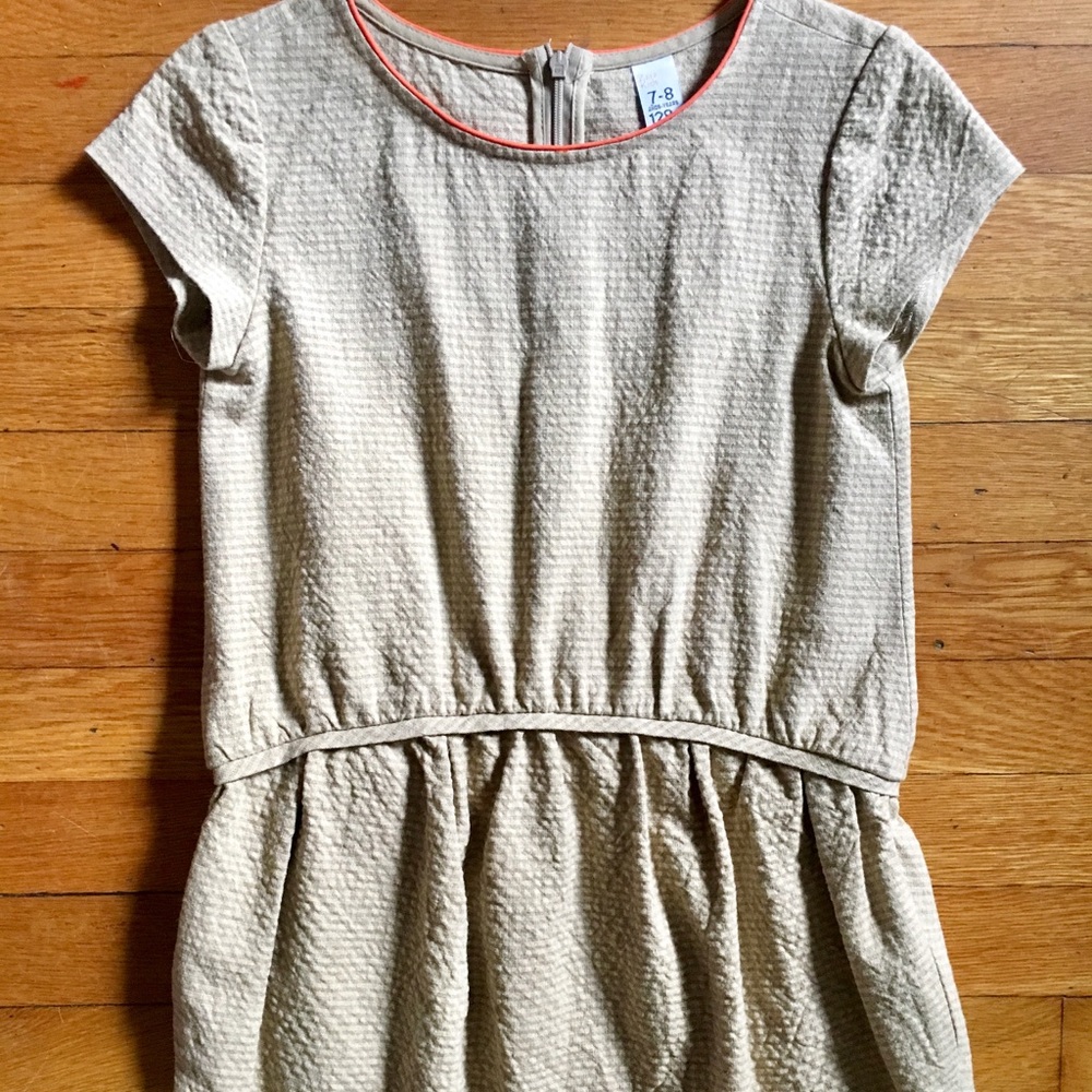 Zara Khaki dress w/ Neon trim & Pockets
