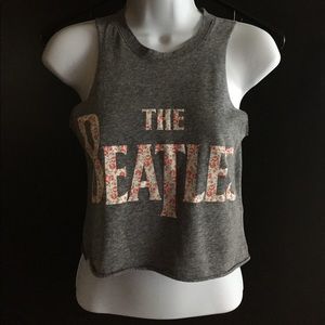 The Beatles Crop Tank Top