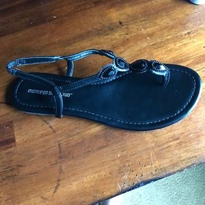 Montego Bay Club Fancy Black Sandals!