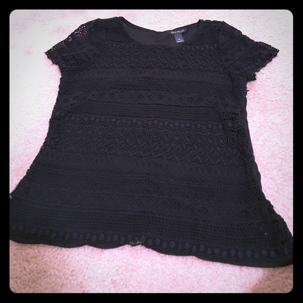 WHBM crochet top