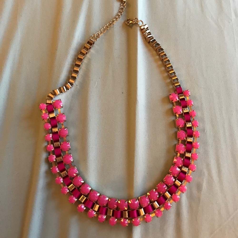 Pink statement necklace