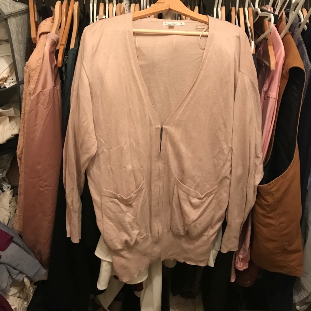 Calvin Klein Long cardigan with zipper