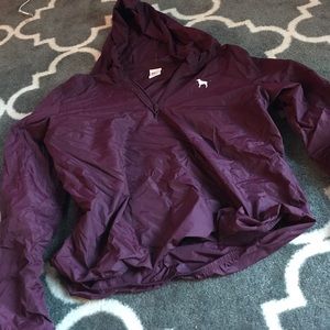 VS Pink Burgundy Rain Coat