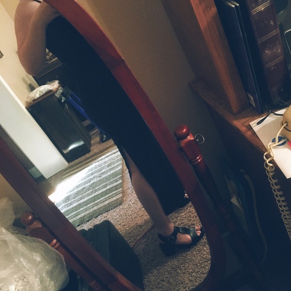 Vintage 90s Maurice's Embroidered Black Slip Dress - Picture 4 of 5