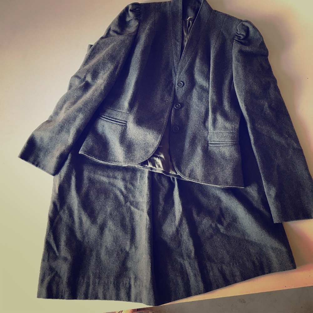 Vintage Wool Skirt Suit