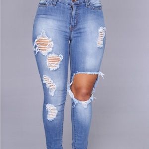 Fashionnova Glistening Wash Jeans