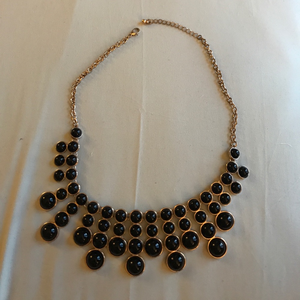 Black and gold statement necklace