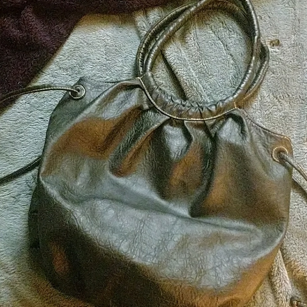 Black,LuLu NYC hobo bag, leather bag