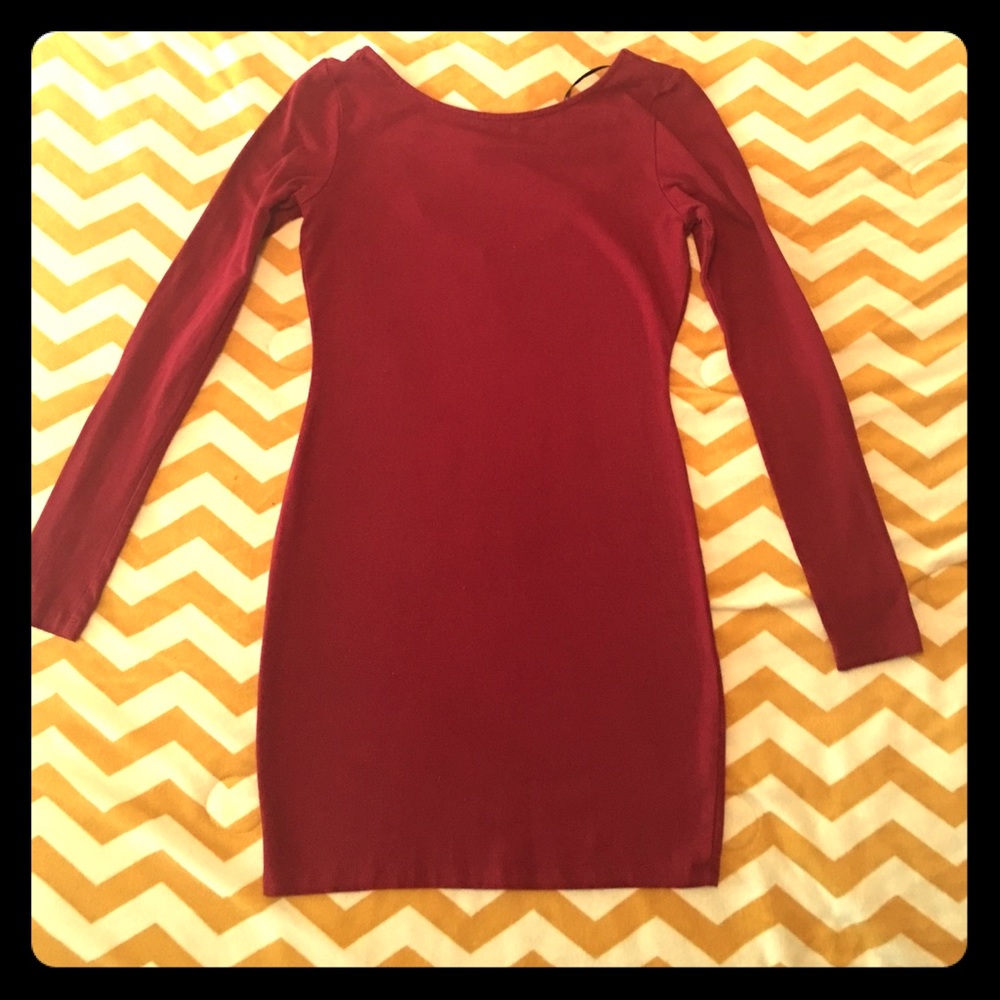 Wine Color Dress From Forever 21