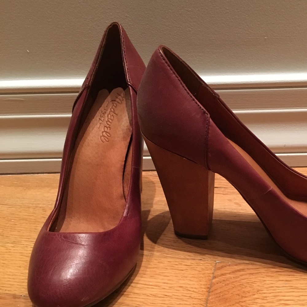 Leather Maroon Pumps