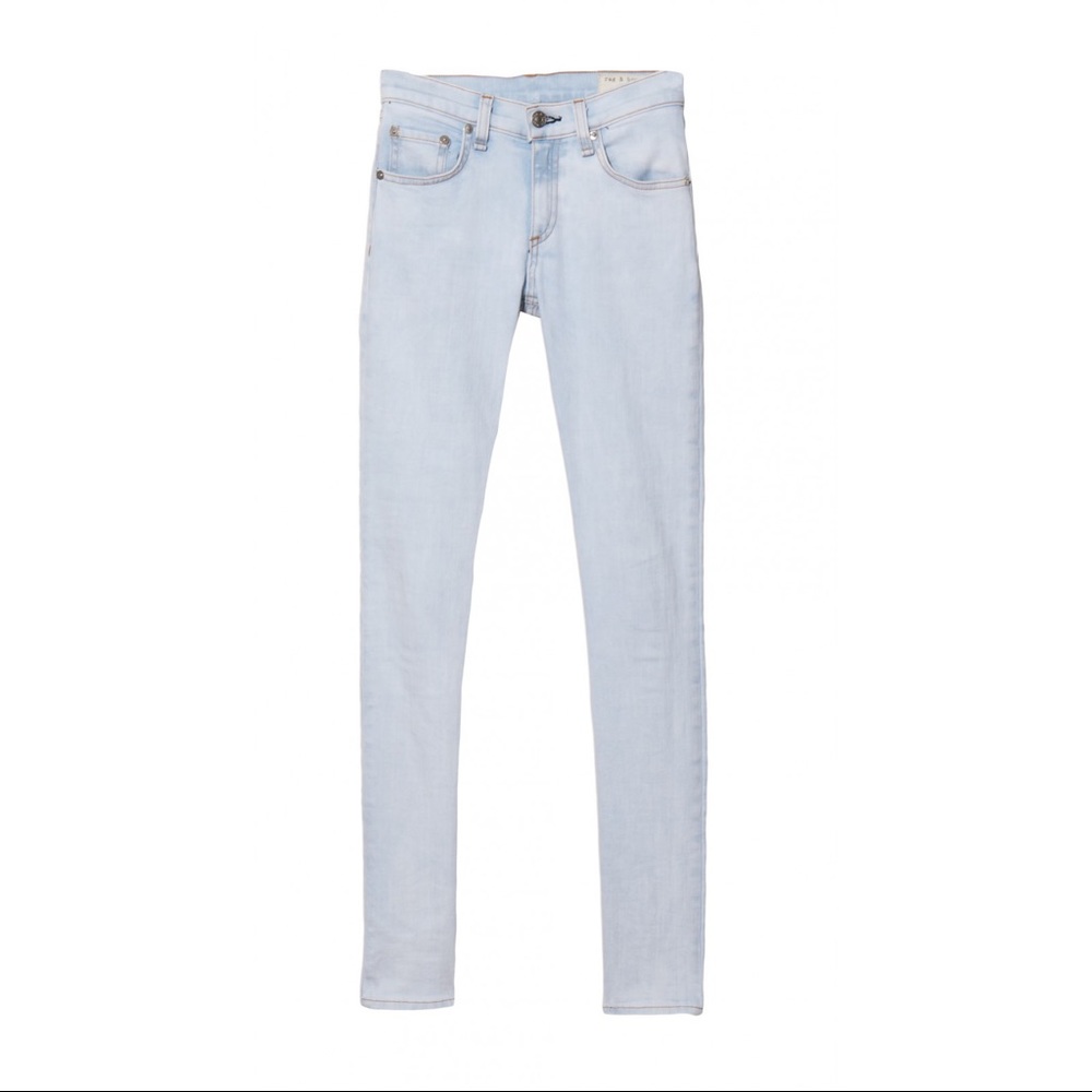 rag & bone skinny jeans in bleach out, size 24