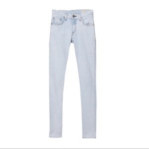 rag & bone skinny jeans in bleach out, size 24