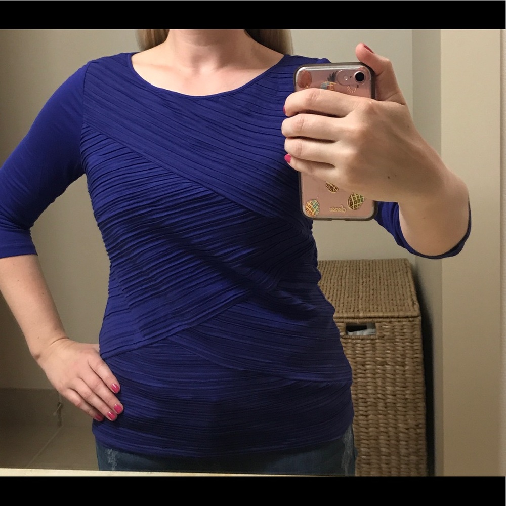 Royal blue long sleeve shirt