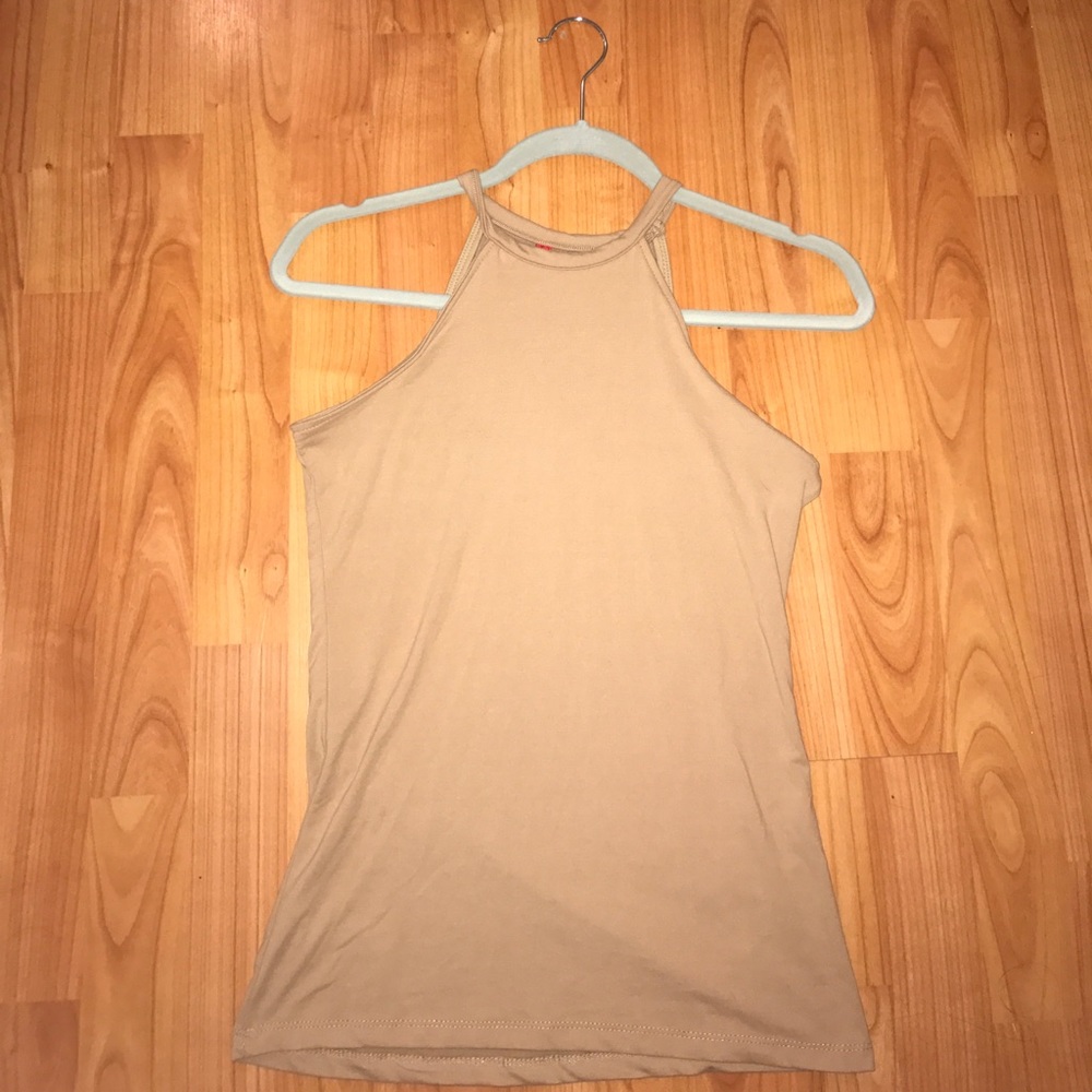 Hot Kiss Tan Halter Tank