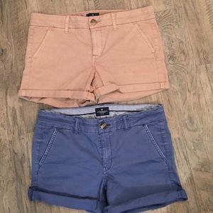 2 pair American Eagle midi stretch shorts