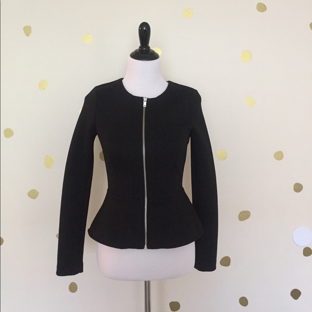 H&M Black Peplum Jacket