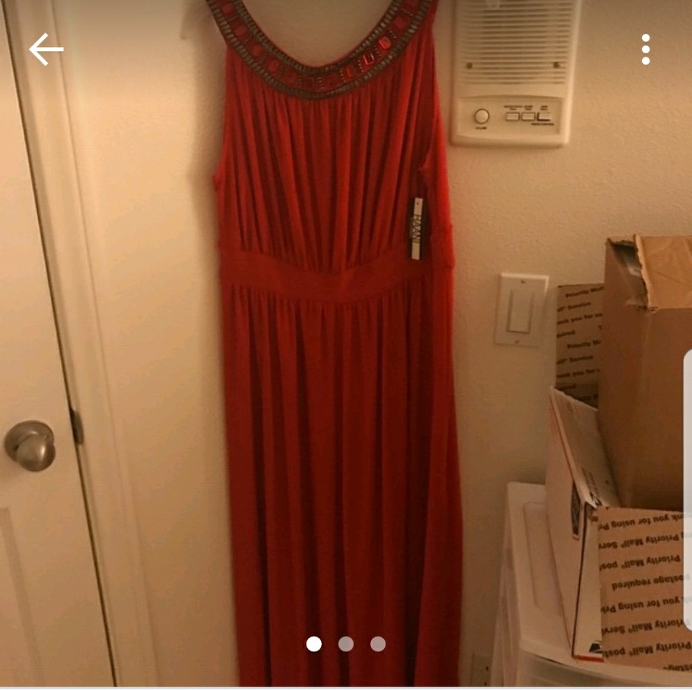 simple red dress