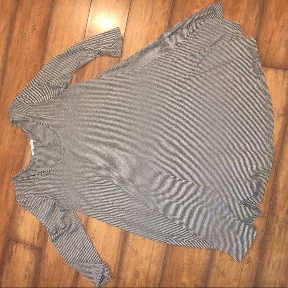 Vintage Black and Gray Striped Dress - Picture 2 of 4