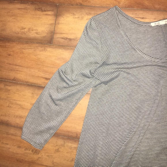 Vintage Black and Gray Striped Dress - Picture 4 of 4