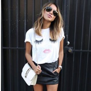 "Lips & Lashes" graphic tee