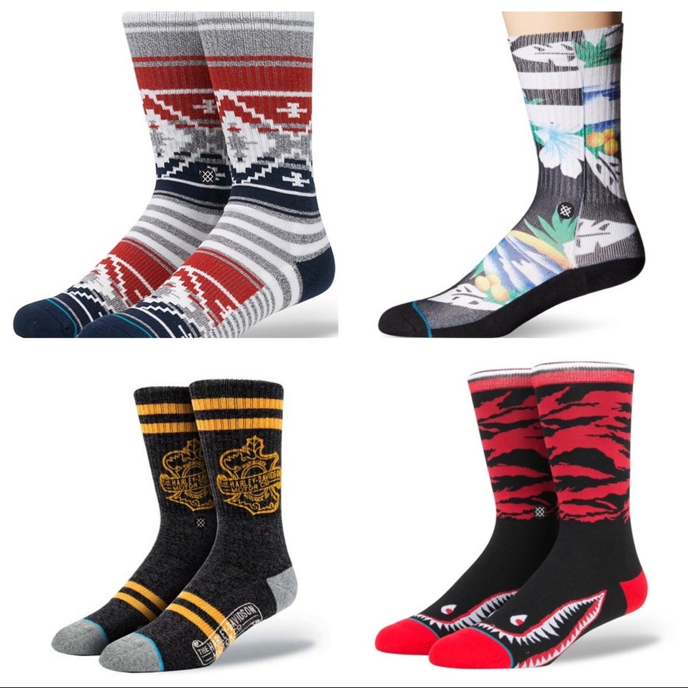 4 Pairs of Men's Large 9-12 Stance Socks $58 Hot!