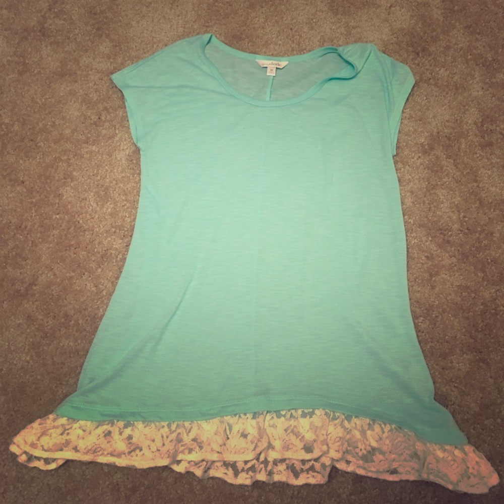 Teal cotton blouse