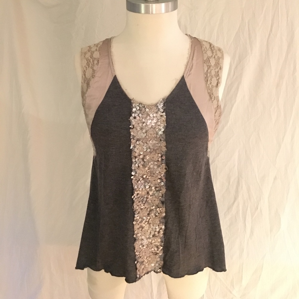 Anthropologie Embellished tank by Tiny