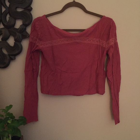 Free People Long Sleeved Crop Top - Picture 3 of 3
