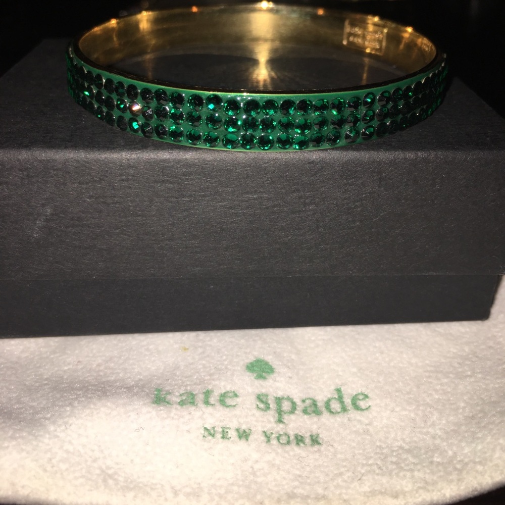 Kate spade emerald rhinestone bangle