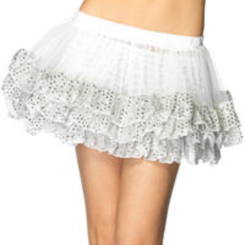 White Sequin Dot Petticoat