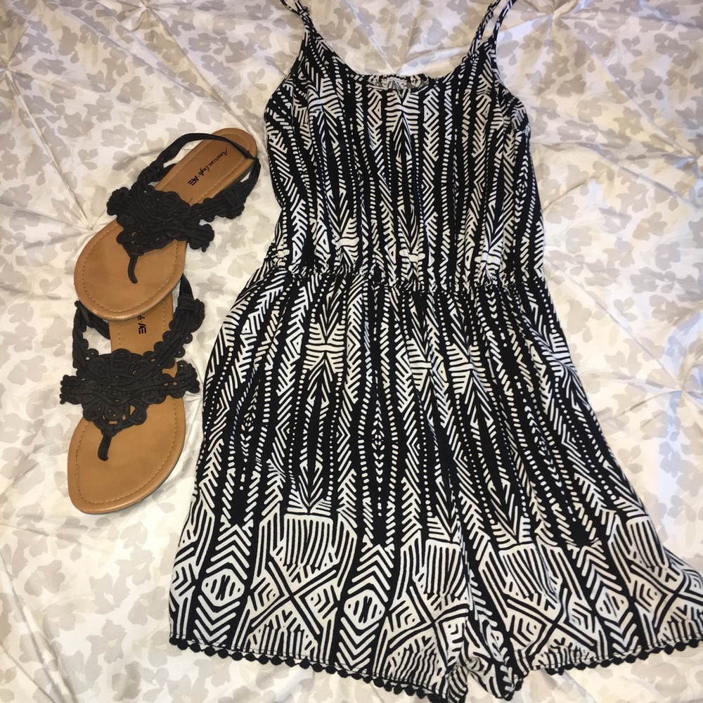Mossimo Black and White Romper
